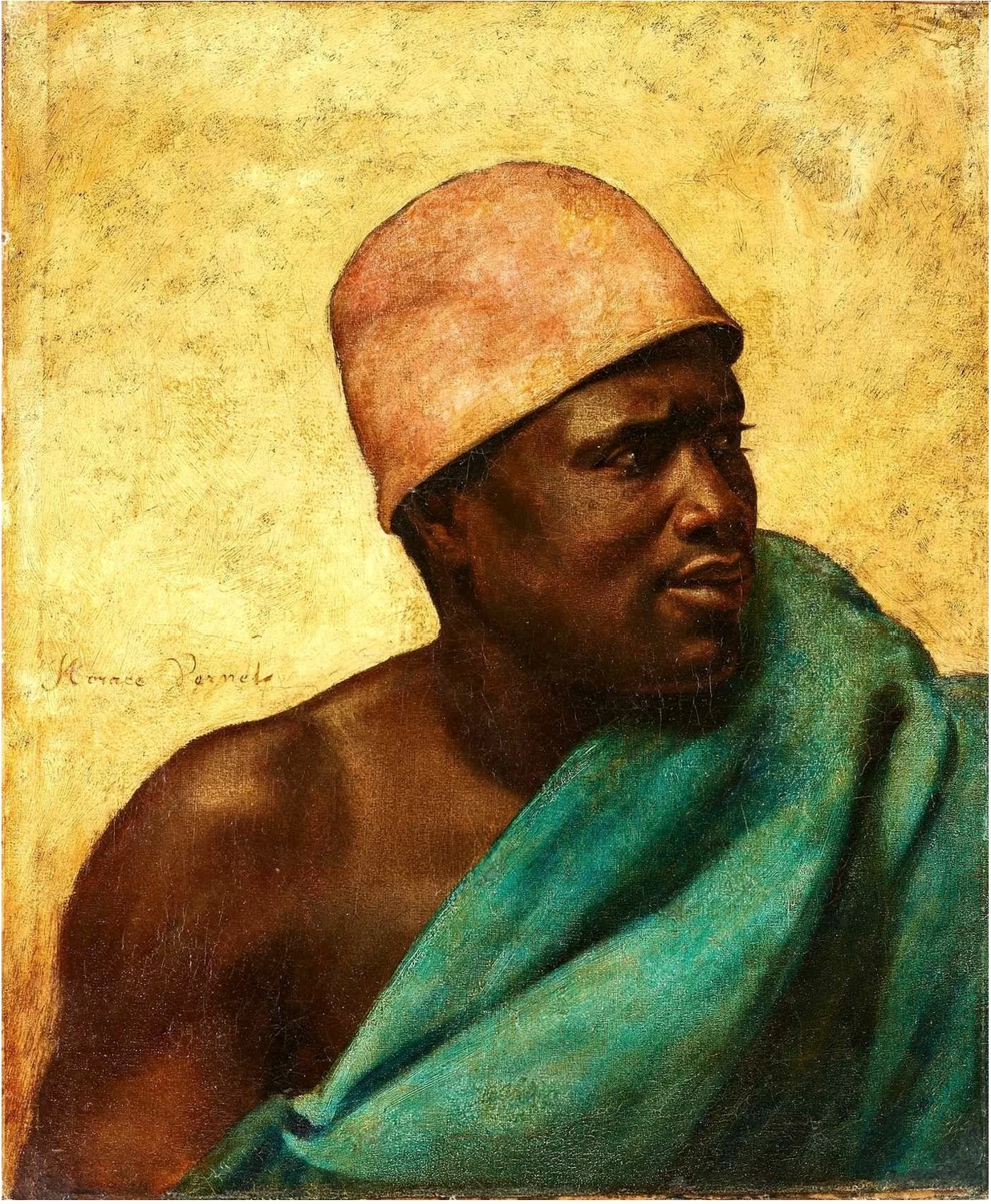  Émile Jean Horace Vernet-235-Ritratto di giovane africano 